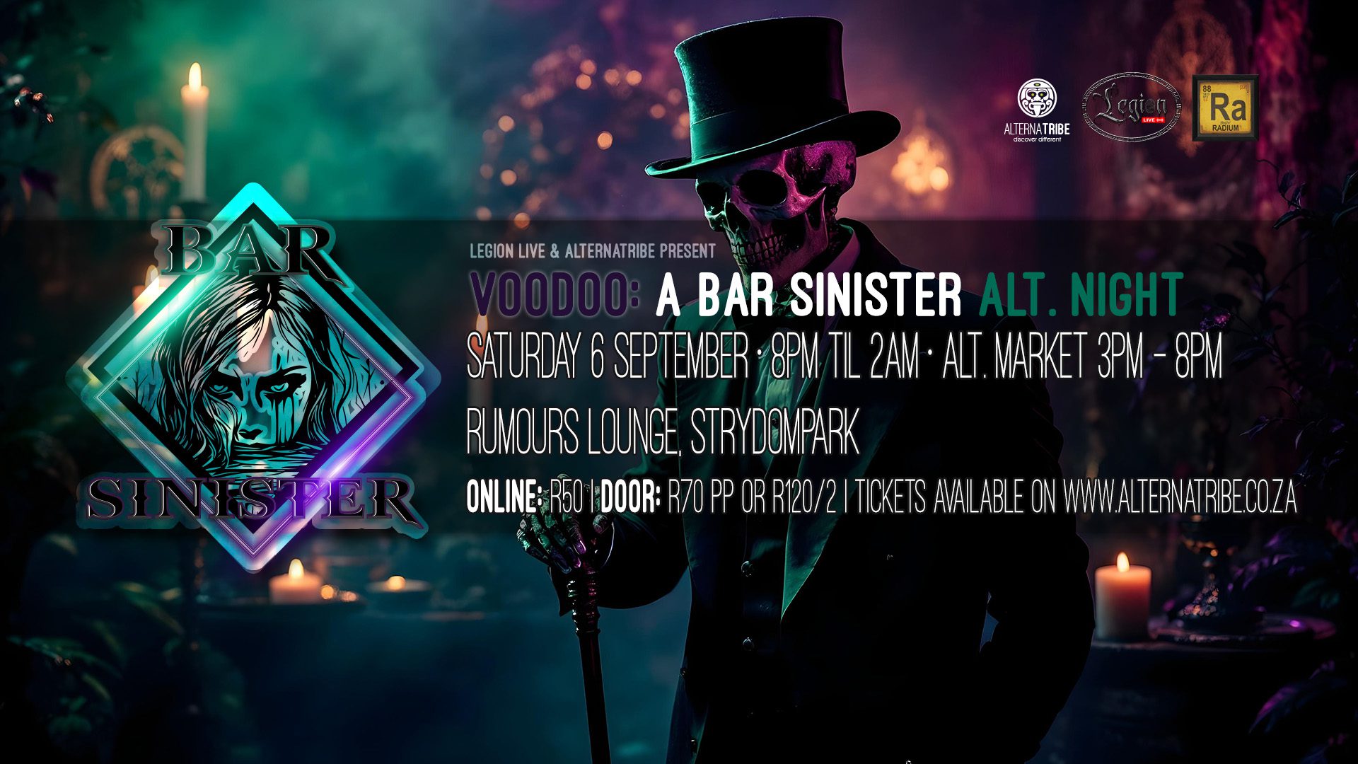 Bar Sinister Alt. Night - Voodoo | Rumours, Strydom Park