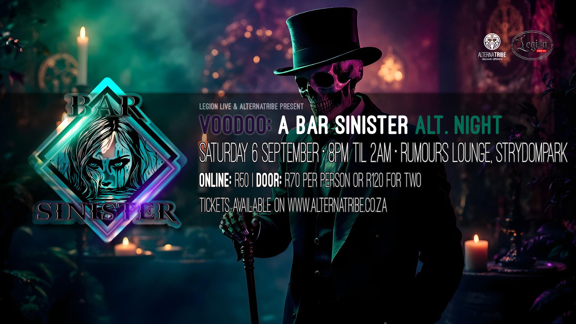 Bar Sinister Alt. Night - Voodoo | Rumours, Strydom Park