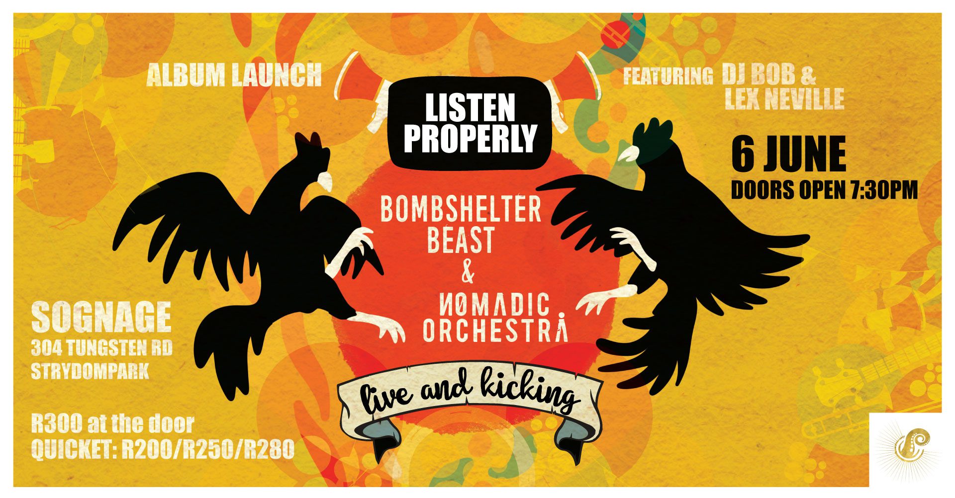 Listen Properly - Bombshelter Beast & Nomadic Orchestra live & kicking @ Sognage, JHB