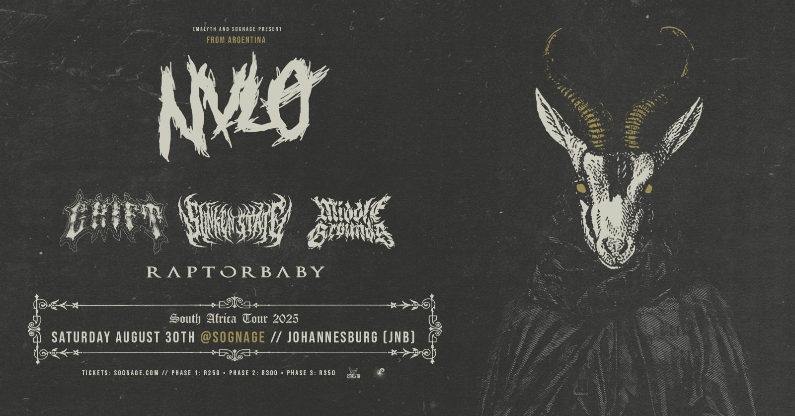 NVLO (Argentina) South Africa Tour 2025 - Joburg @ Sognage, JHB