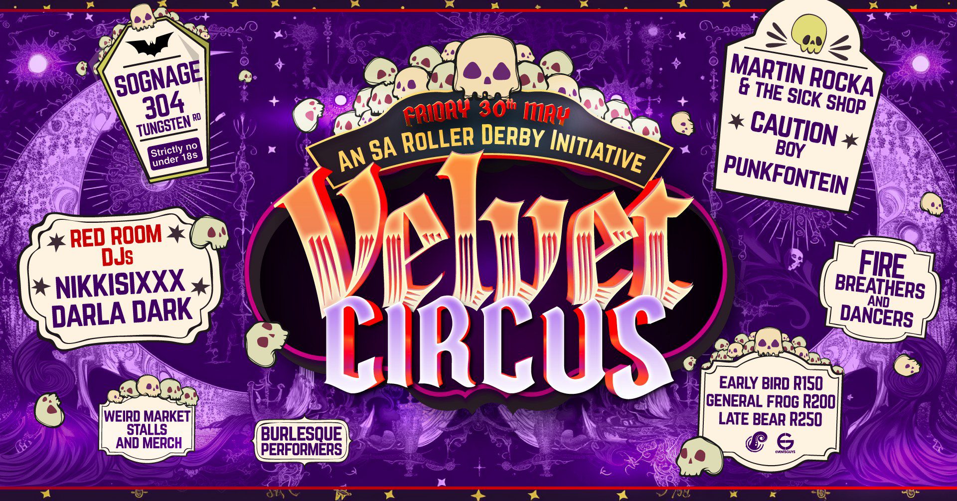 VELVET CIRCUS - An SA Roller Derby Initiative @ Sognage, JHB