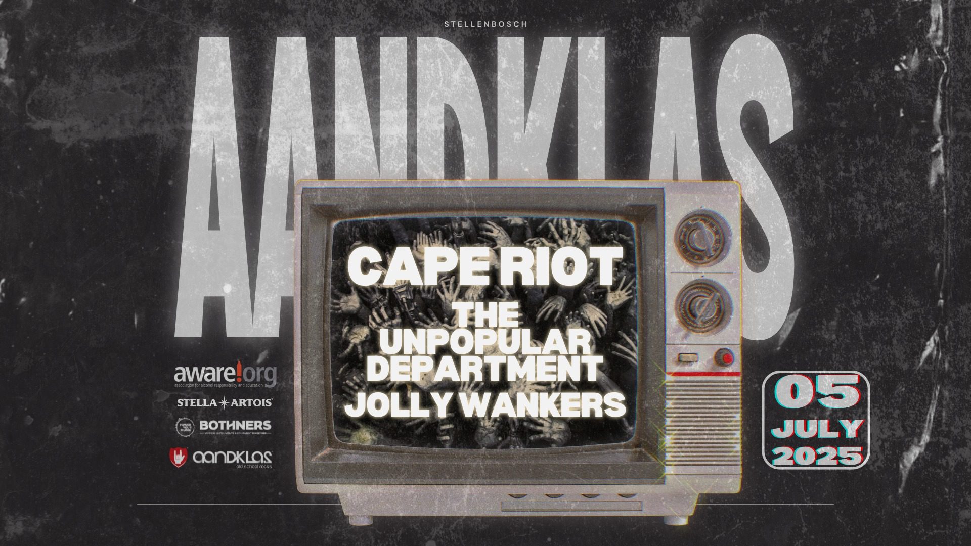 Cape Riot, UPD, Jolly Wankers - LIVE at Aandklas Stellenbosch