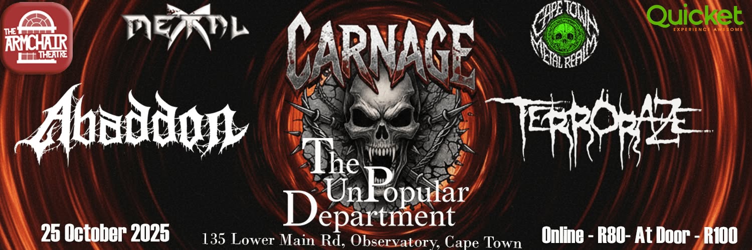Carnage '25 - The Armchair Theatre, Cape Town