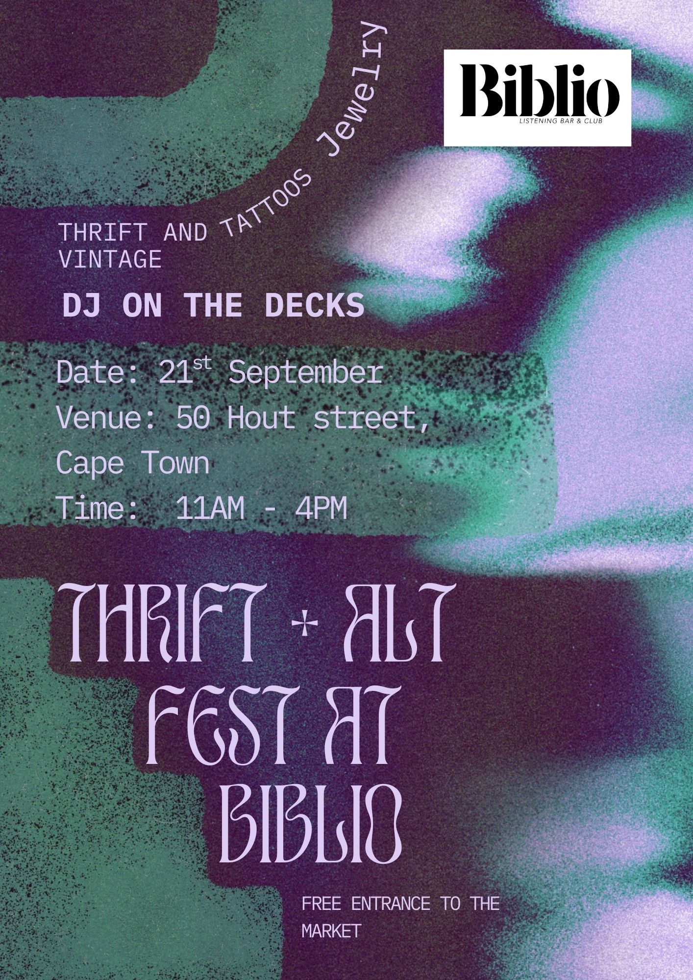 Thrift + Alt Fest at Biblio, Cape Town