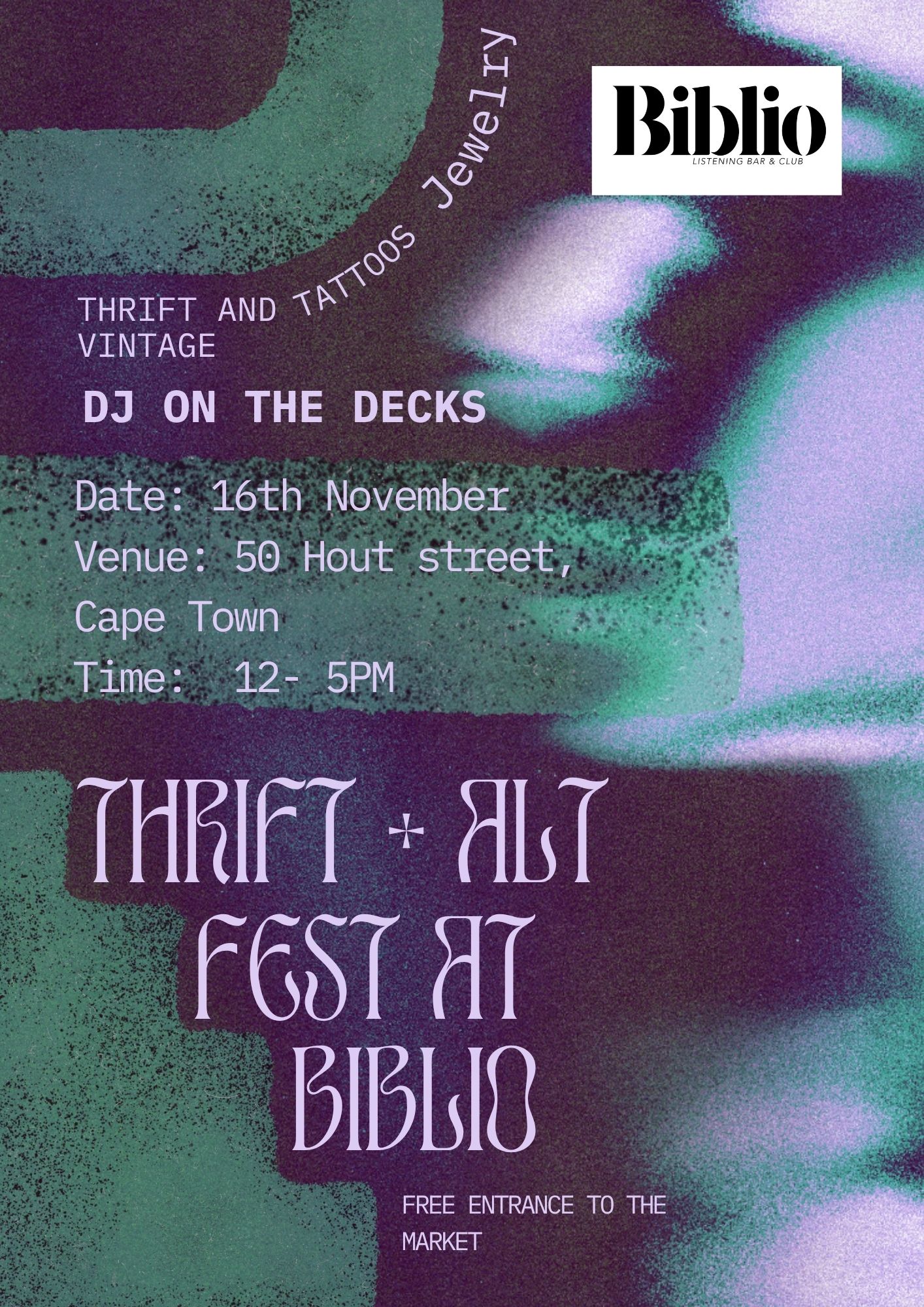Thrift + Alt Fest at Biblio, Cape Town