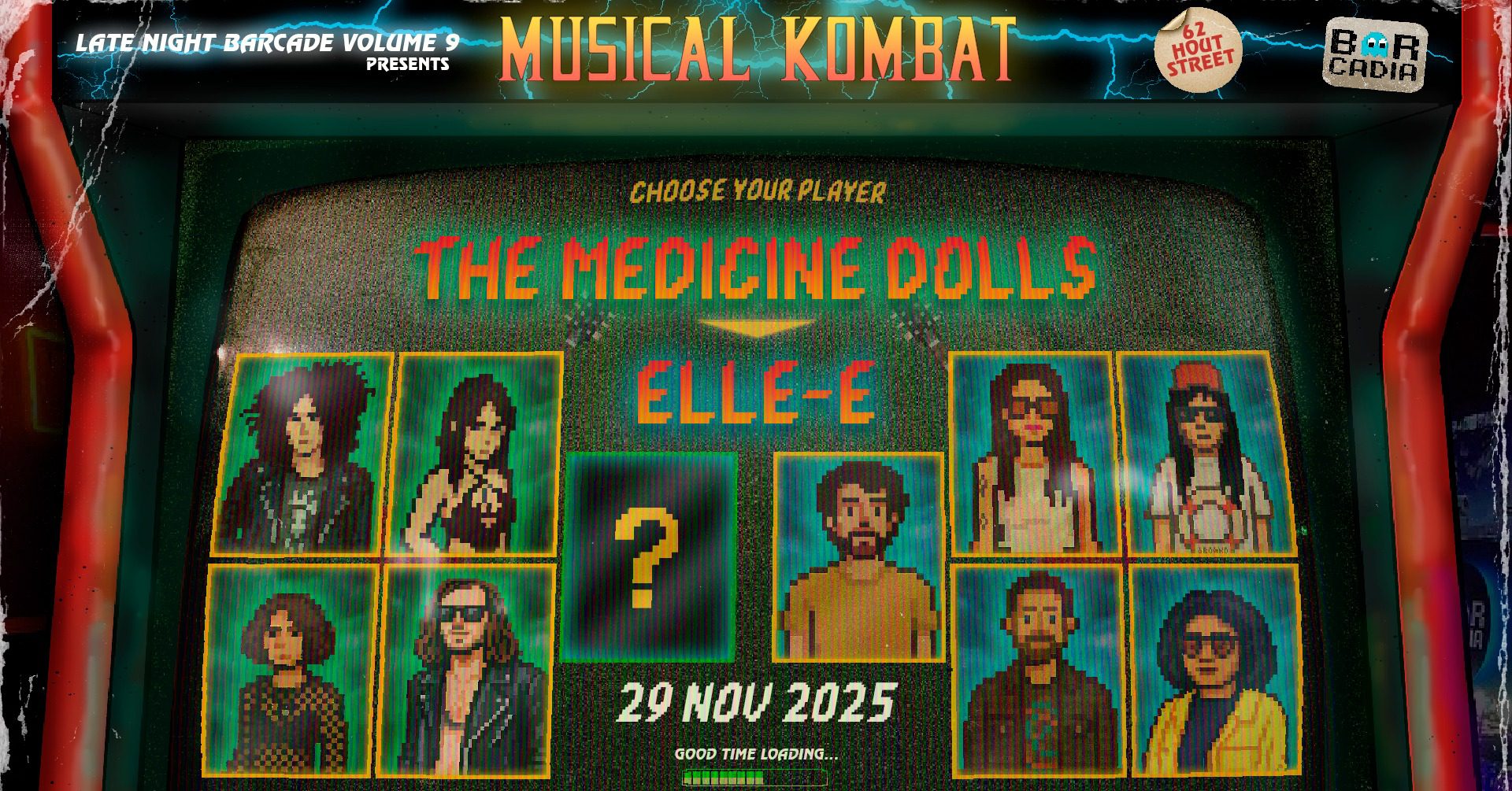 Late Night Barcade Vol 9: The Medicine Dolls + Elle E - Barcadia, CT