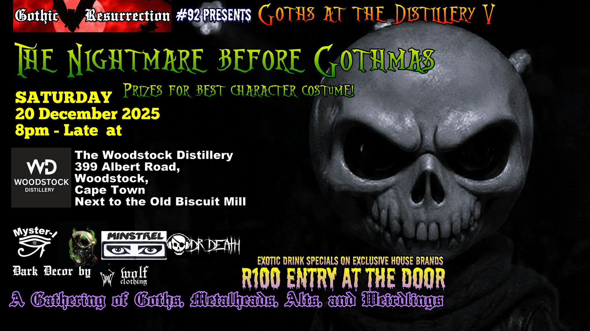 The Nightmare Before Gothmas - Woodstock Gin Company, Cape Town