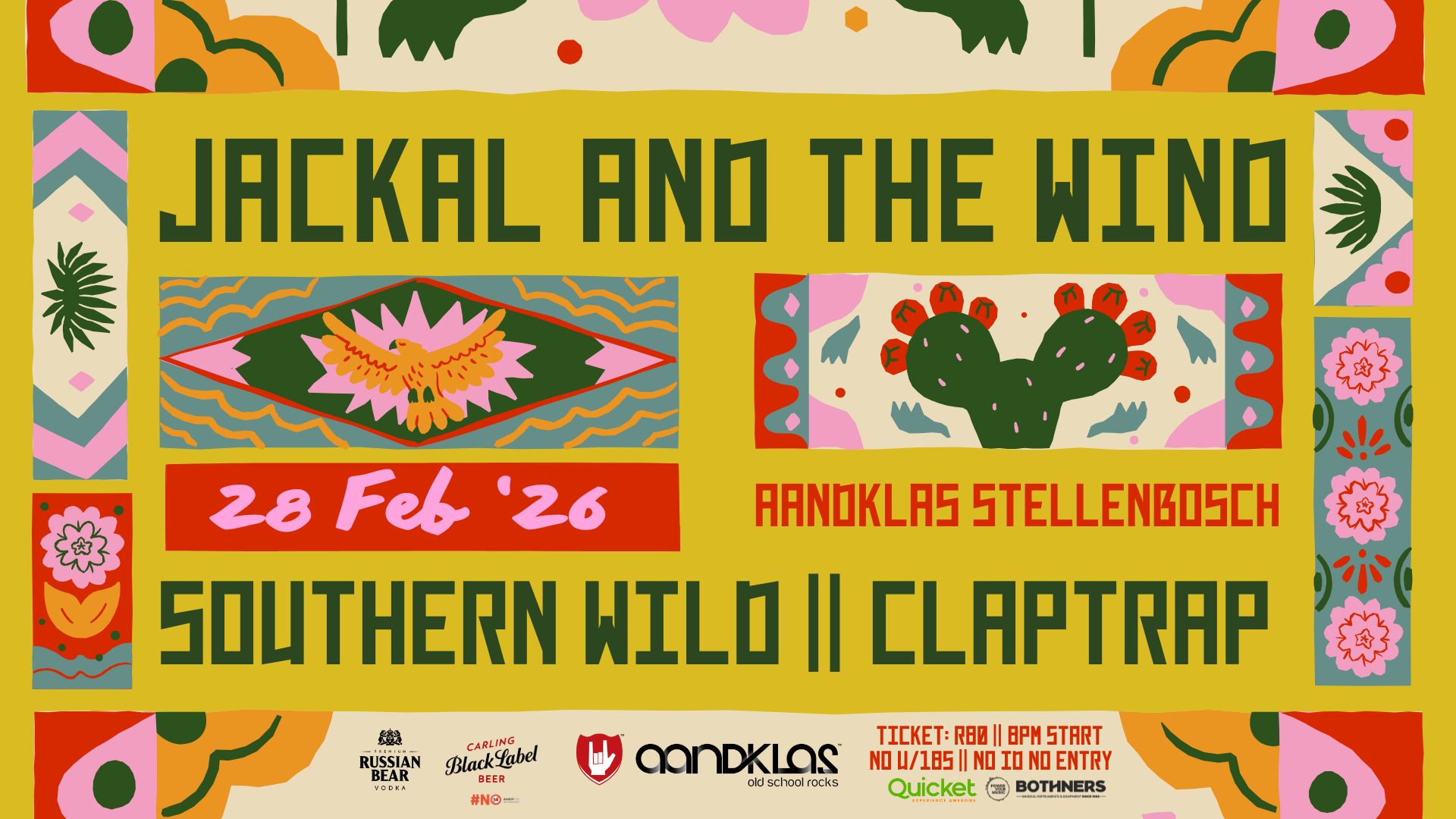 Jackal & The Wind, Southern Wild, Claptrap - LIVE at Aandklas Stellenbosch